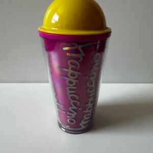 Starbucks Purple and Yellow Tumbler with Lid